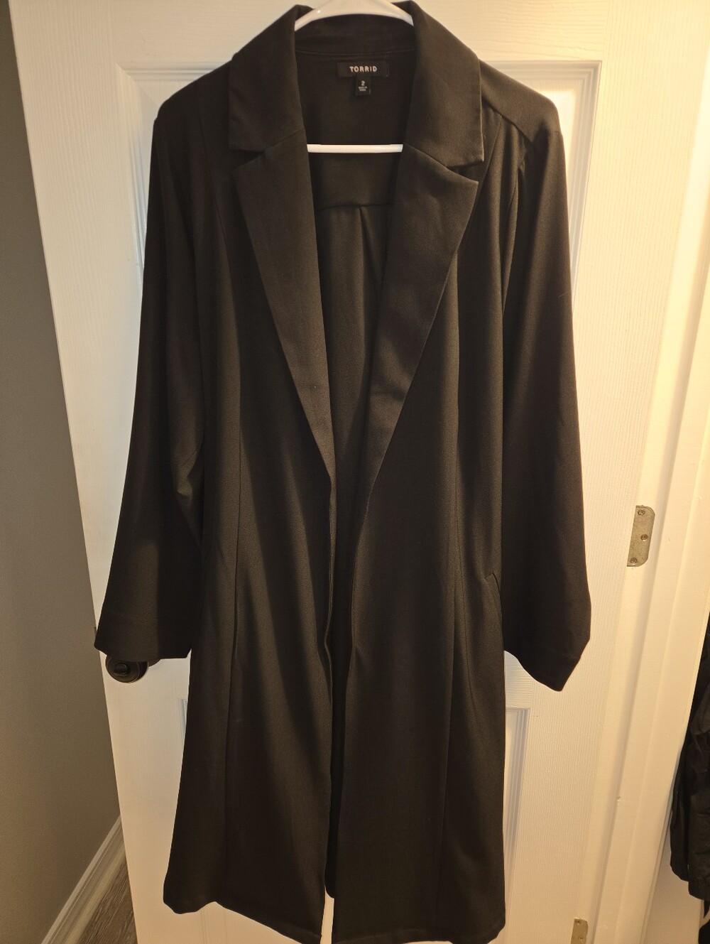 Torrid Black Long Trench Coat